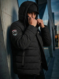 Férfi kabát fekete OZONEE JS/31M5081/392