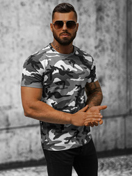 Férfi Póló Szürkés-Terepmintás OZONEE JS/8T233/1A