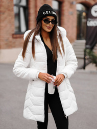 Női téli kabát fehér OZONEE JS/16M9121/281Z