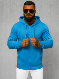 Férfi kapucnis pulóver égkék OZONEE JS/2008Z 