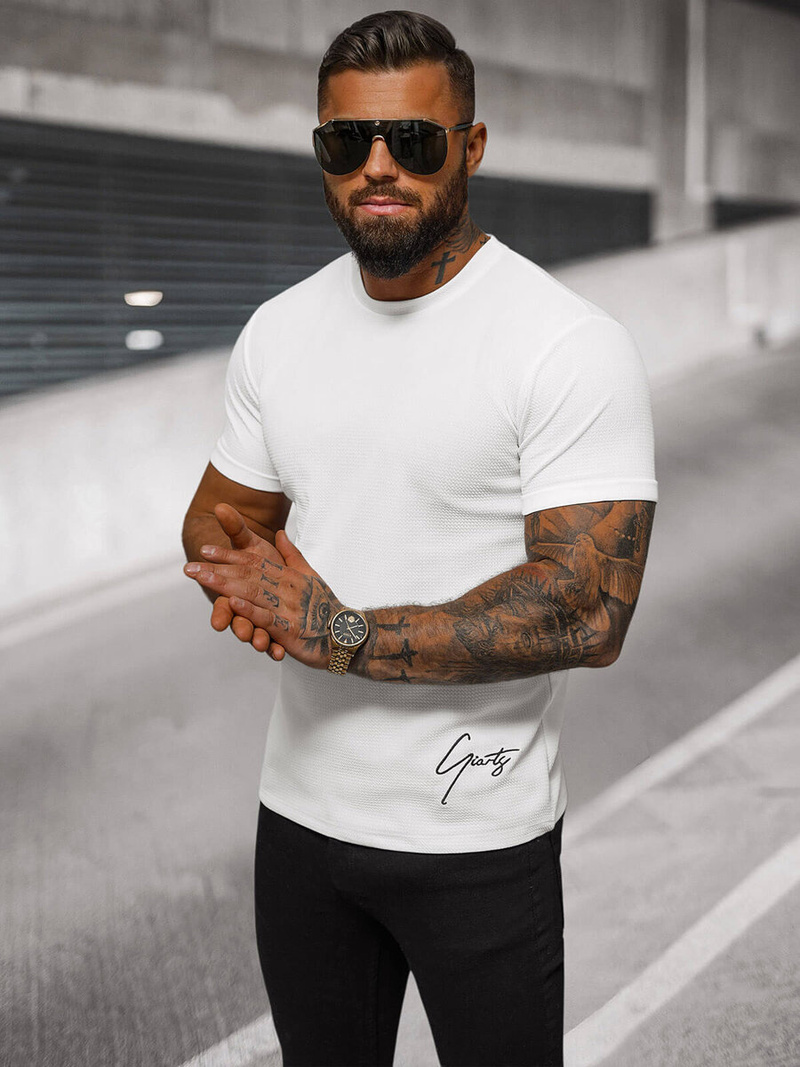 Férfi Póló Fehér OZONEE O/L1192