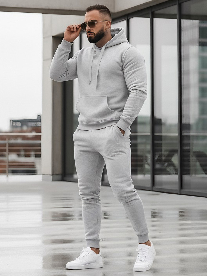 Férfi melegítő együttes szürke OZONEE JS/68C10381/2Z