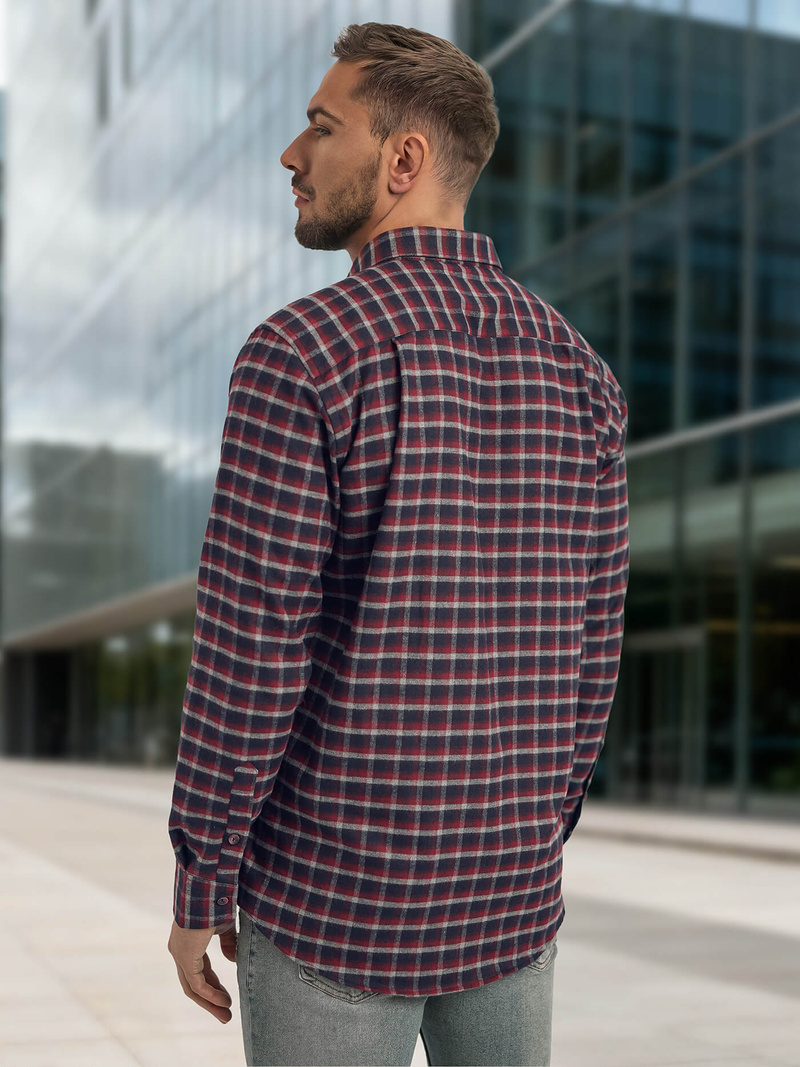 Férfi Ing Bordó OZONEE V/V176