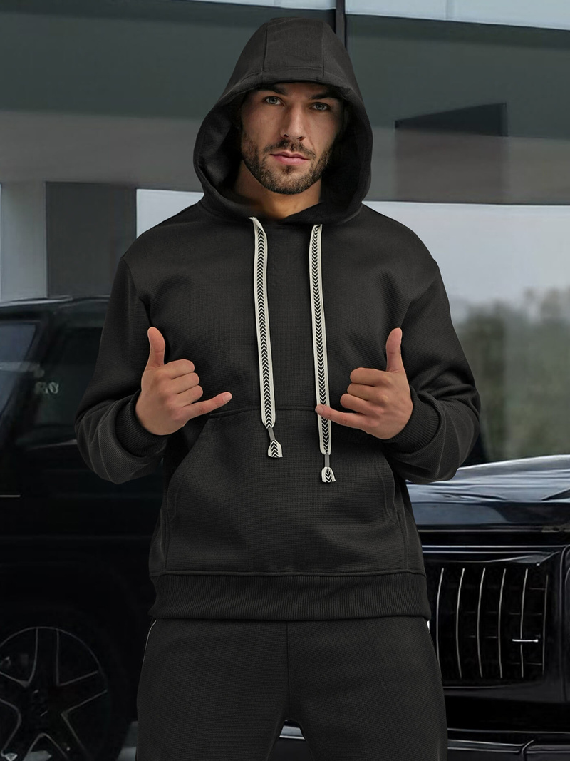 Férfi melegítő együttes Fekete OZONEE O/3C582AB