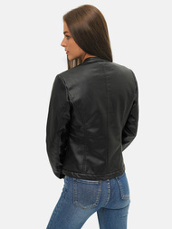 Női Bőrdzseki Fekete OZONEE JS/11Z8008