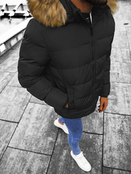 Férfi Steppelt Kabát Fekete OZONEE JS/M8107