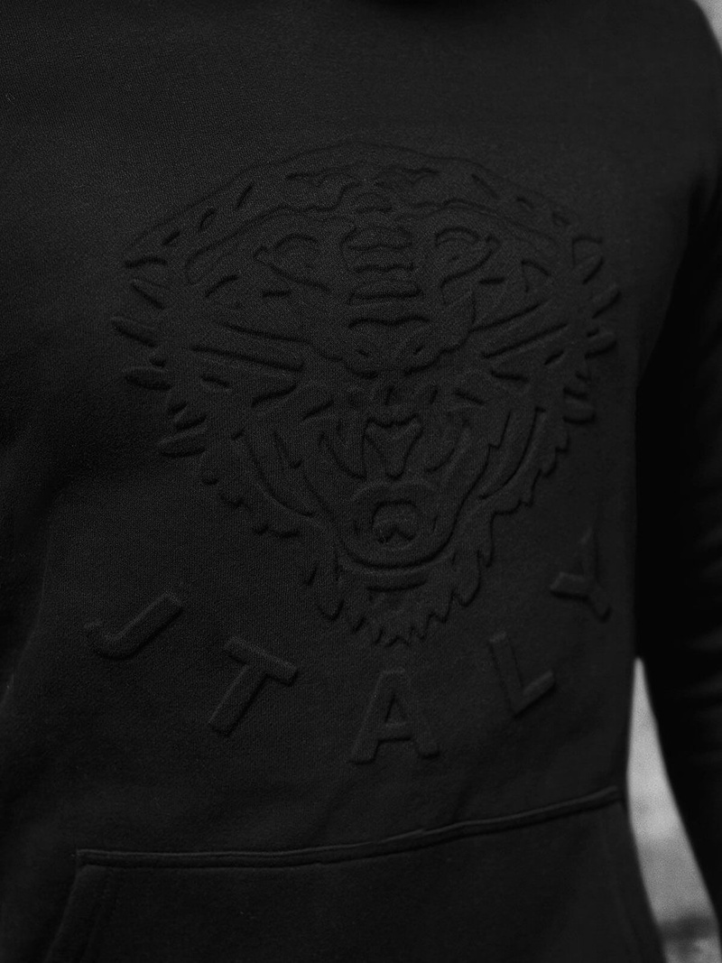 Férfi kapucnis pulóver Fekete OZONEE NB/MF2012