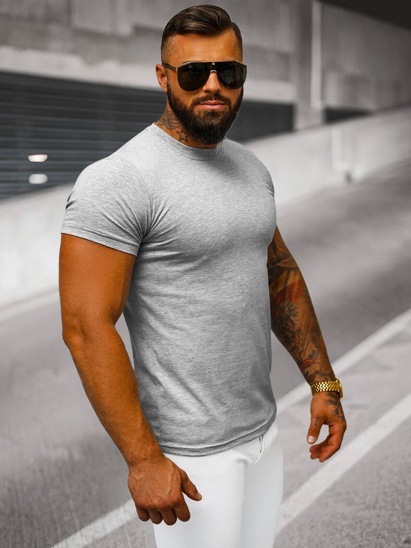 Férfi Póló Szürkés OZONEE JS/712005Z