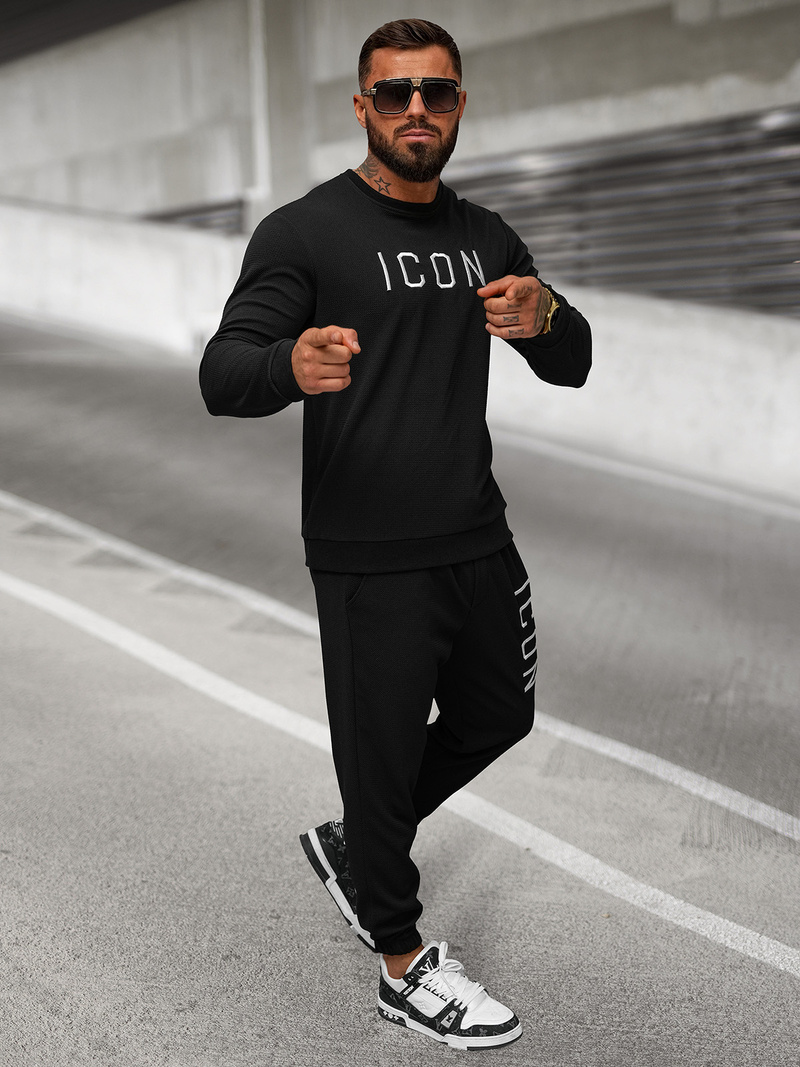 Férfi melegítő nadrág fekete OZONEE O/D9125Z