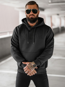Férfi kapucnis felső fekete OZONEE JS/27B6502/3Z