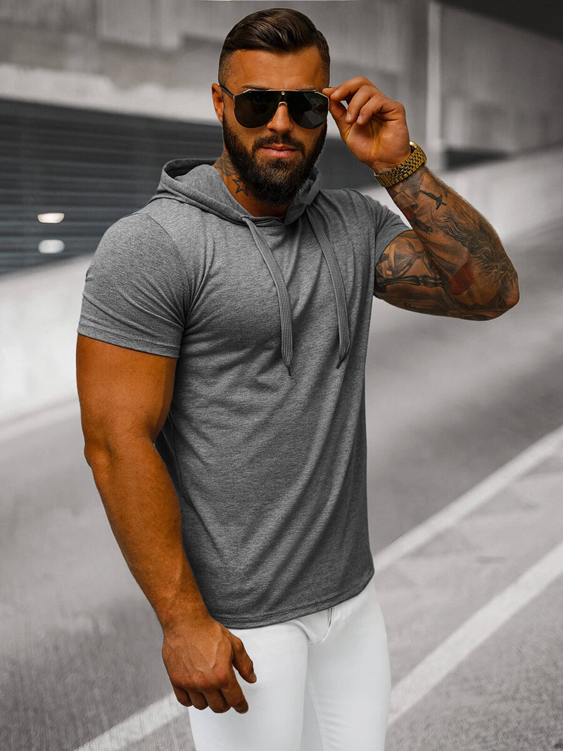 Férfi Póló Grafit OZONEE JS/8T89/5