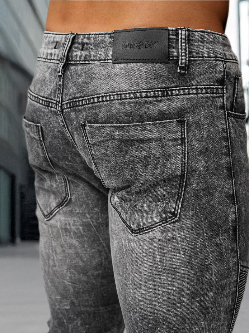 Férfi farmer nadrág fekete OZONEE NB/MP0069NZ