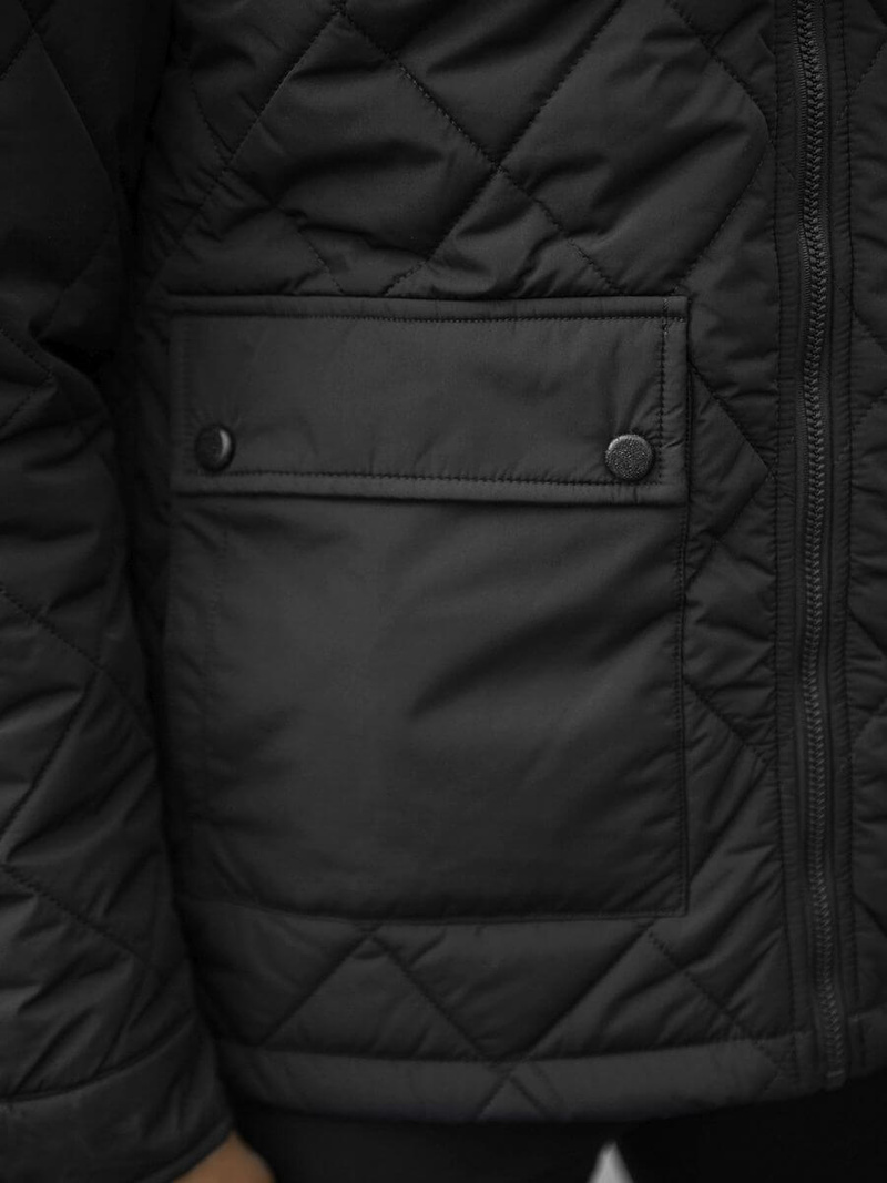 Férfi átmeneti kabát fekete OZONEE JS/22M11/1