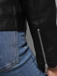 Női Bőrdzseki Fekete OZONEE JS/11Z8060