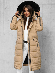 Női téli kabát bézs OZONEE O/W377