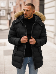 Férfi Steppelt Kabát Fekete OZONEE JS/5M3122/392Z