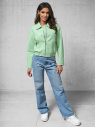 Női Bőrdzseki Mentol OZONEE O/G116