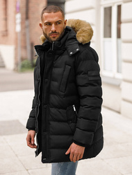 Férfi Steppelt Kabát Fekete OZONEE JS/5M3122/392Z