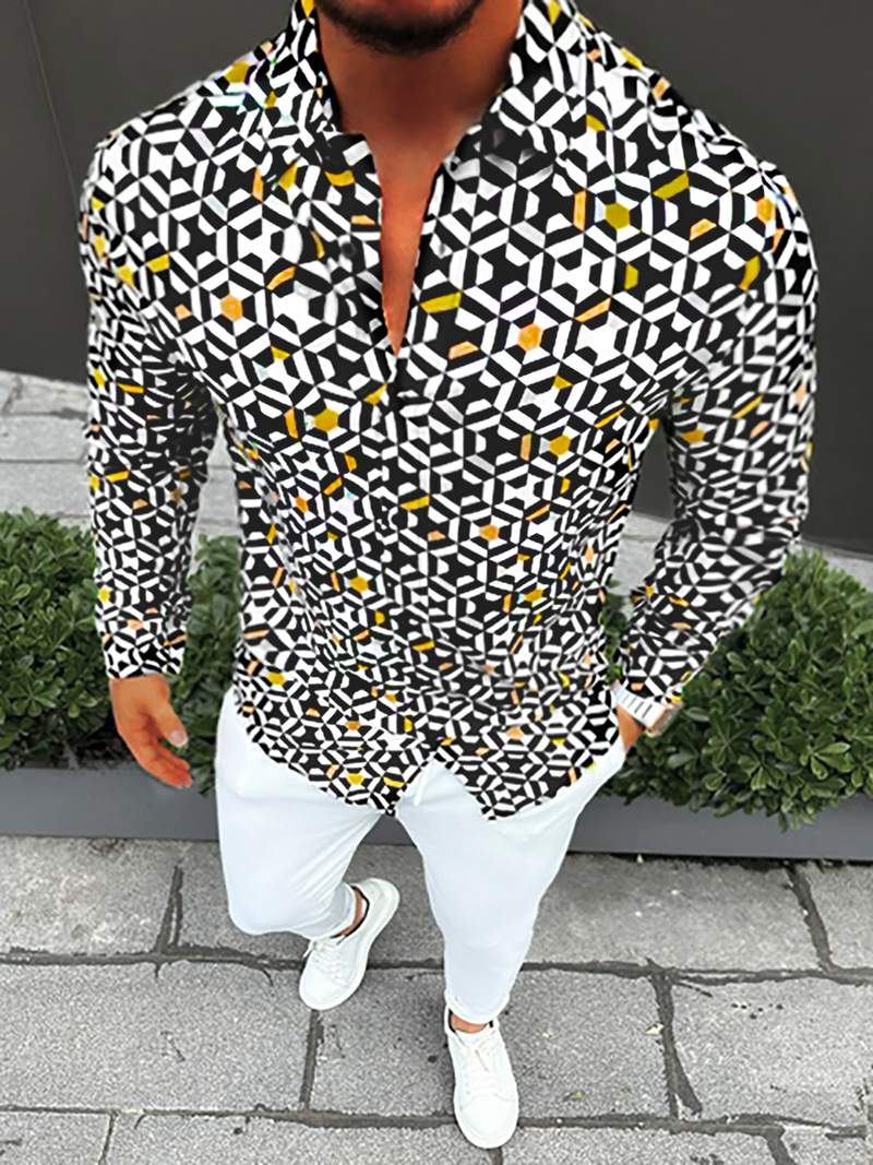 Férfi Ing színes OZONEE E/9000/11