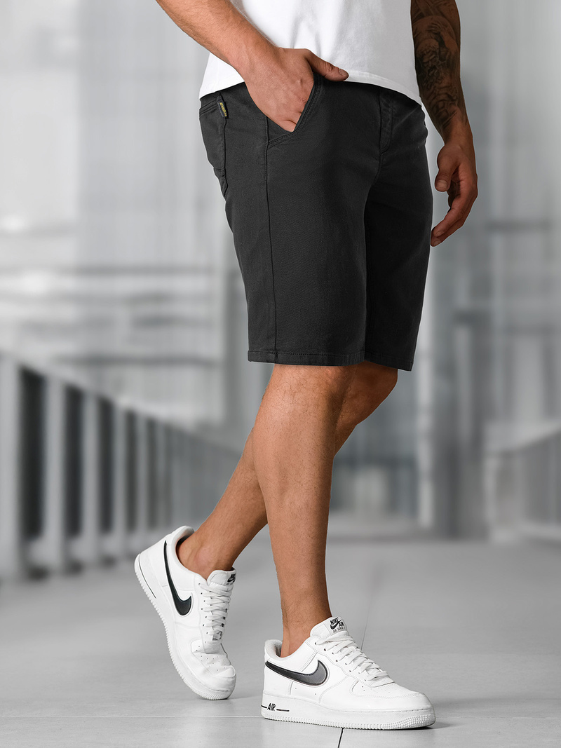 Férfi Chino Rövidnadrág Fekete OZONEE NB/MP0266NZ