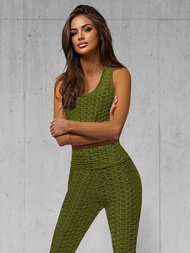 Kétrészes női tréning szett khaki OZONEE JS/YW88037/7Z