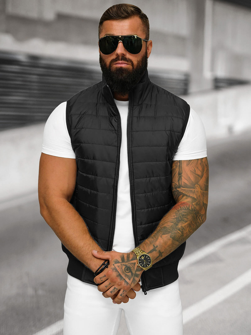 Férfi Mellény Fekete OZONEE JS/MY77Z