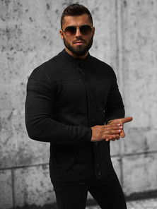 Férfi Pulóver Fekete OZONEE NB/MM6011/4