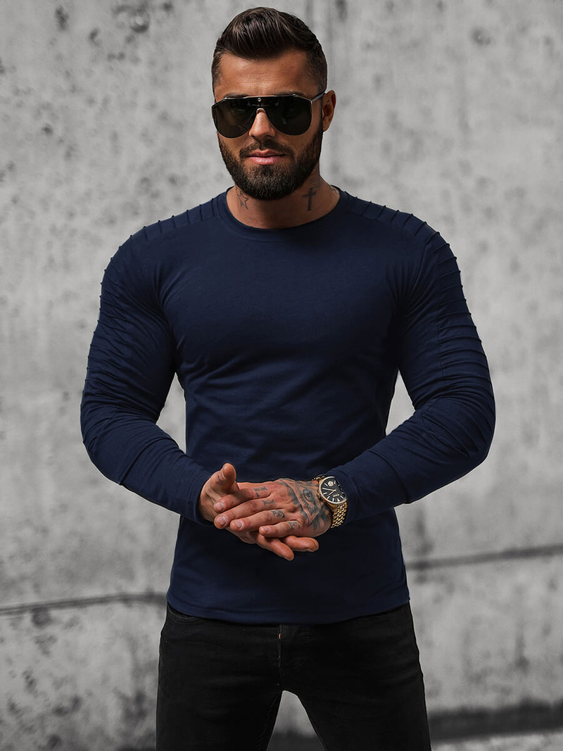 Férfi hosszú ujjú póló gránát OZONEE O/B262