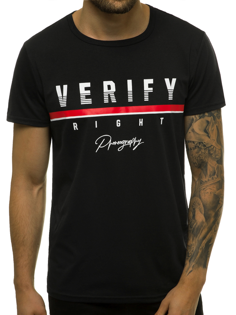 Férfi póló Fekete OZONEE JS/SS10972