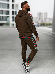 Férfi melegítő együttes sötét-bézs OZONEE O/FF5111AB