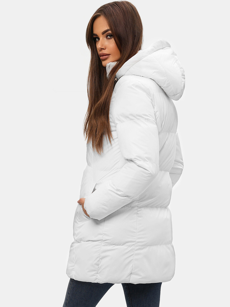 Női téli kabát fehér OZONEE JS/5M722/281