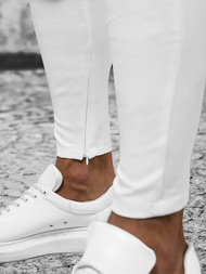 Férfi chino nadrág fehér OZONEE DJ/550170