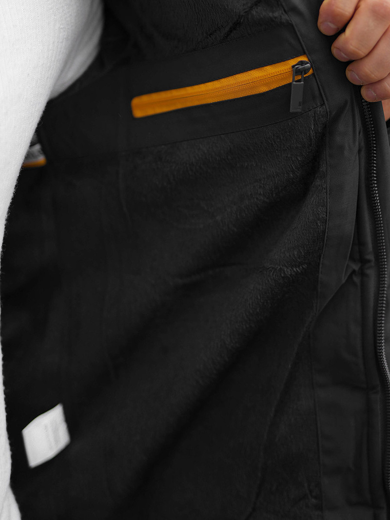 Férfi téli parka kabát fekete OZONEE JS/22M56/392