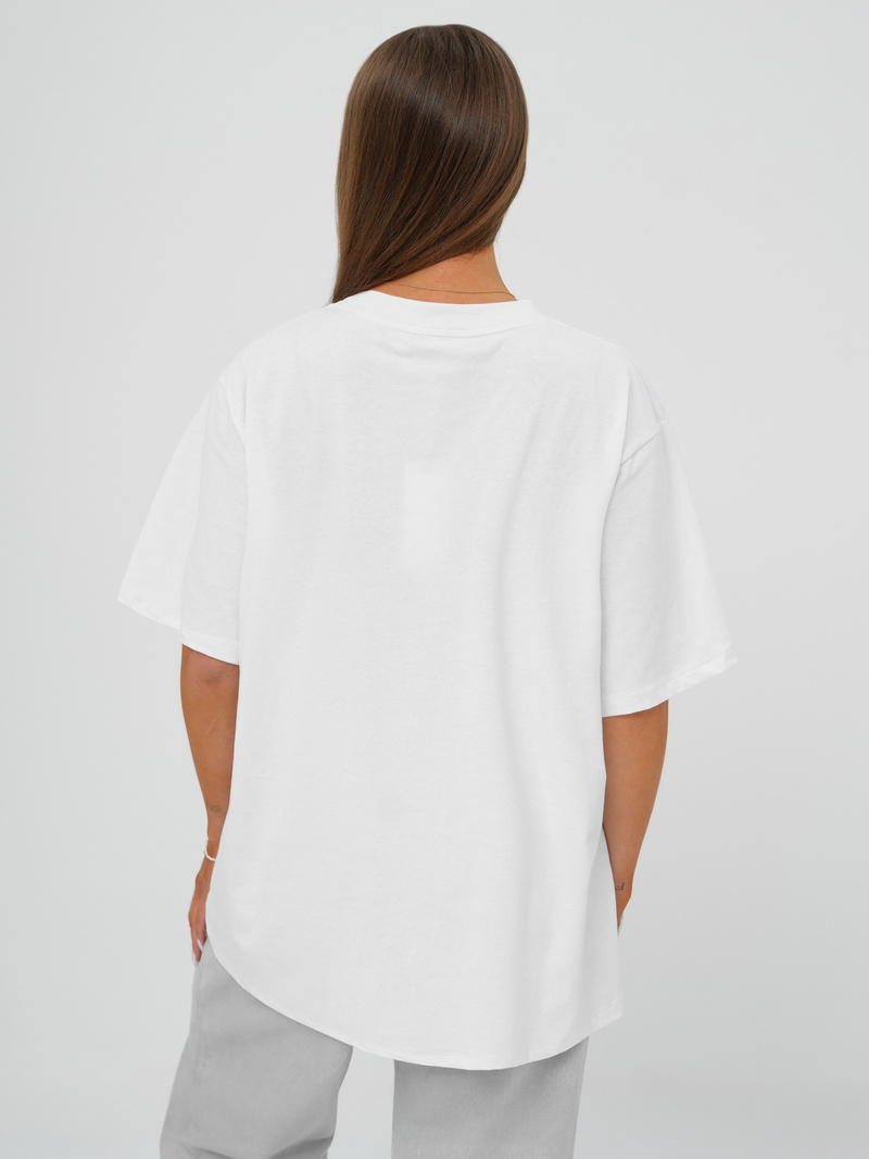 Női polo fehér OZONEE DJ77423