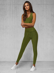 Kétrészes női tréning szett khaki OZONEE JS/YW88037/7Z