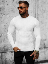 Férfi Pulóver Fehér OZONEE O/ZZ190126