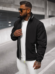 Férfi kapucnis softshell kabát fekete OZONEE JS/5M3105/392Z