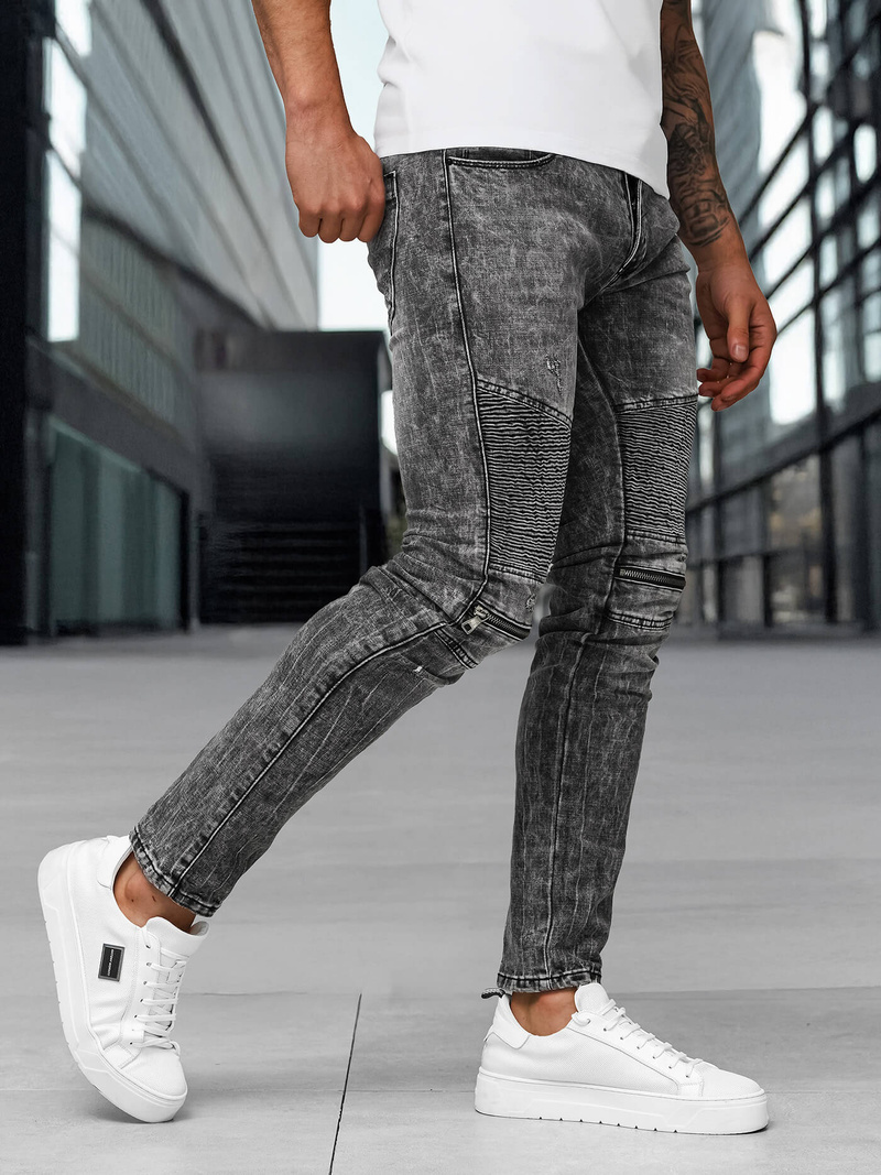 Férfi farmer nadrág fekete OZONEE NB/MP0069NZ