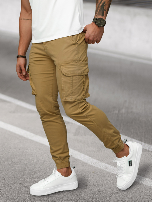 Férfi nadrág chino jogger bézs OZONEE NB/MP0202KZ