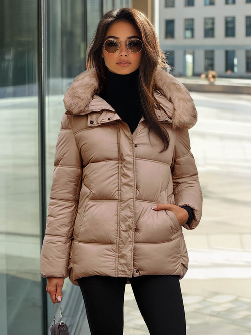 Női téli kabát camel OZONEE JS/5M3256/84Z