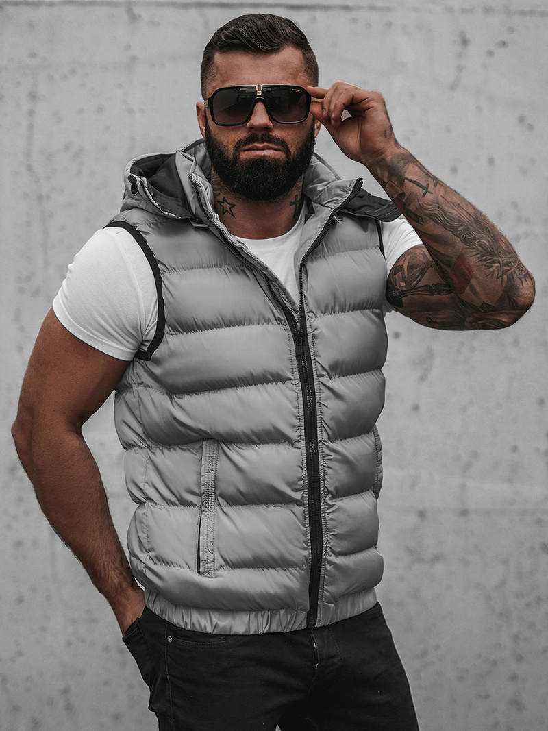 Férfi Mellény Szürke OZONEE N/7129Z