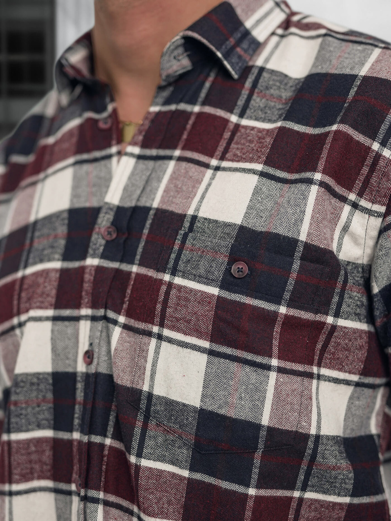 Férfi Ing Bordó OZONEE V/V174Z