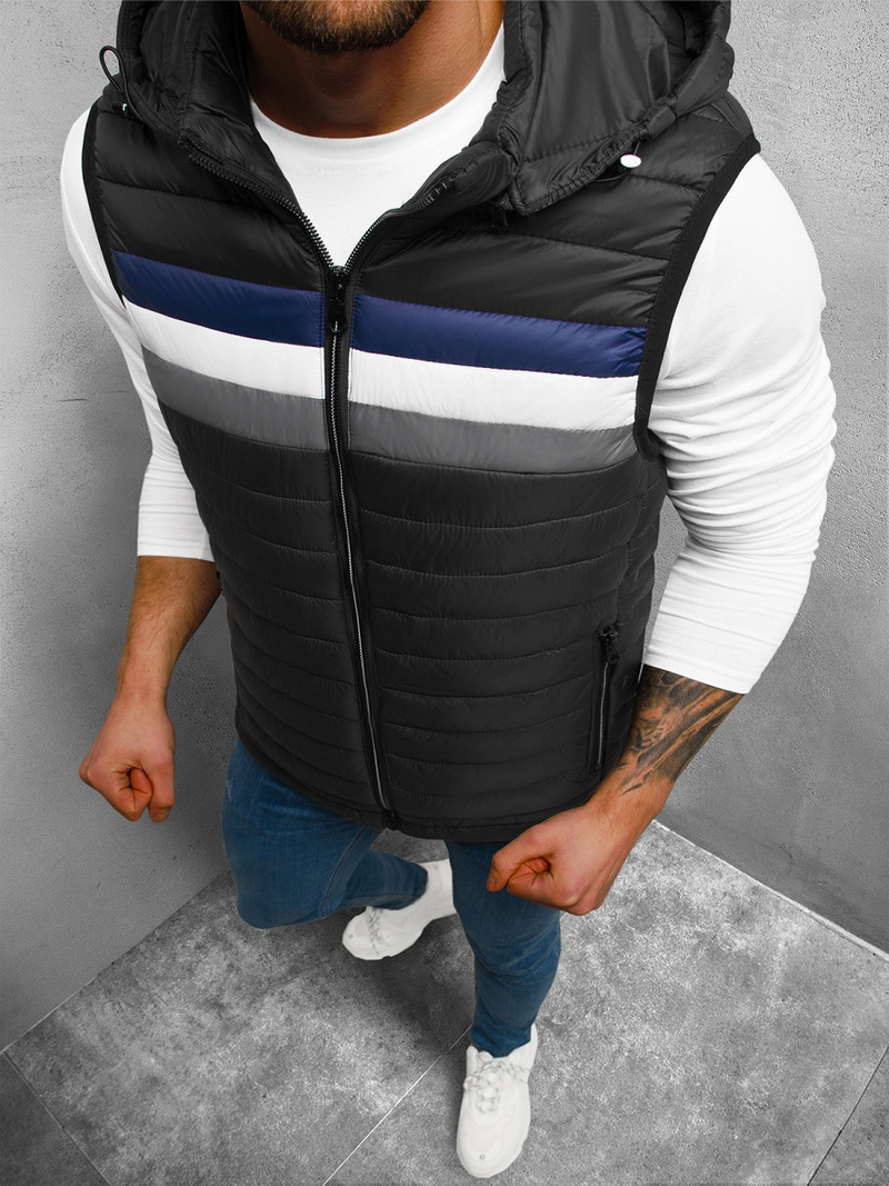 Férfi mellény Fekete OZONEE N/7107/1