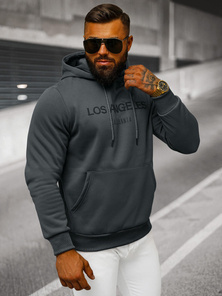 Férfi kapucnis felső grafit OZONEE JS/27B6507/5