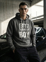 Férfi kapucnis felső grafit OZONEE JS/65B3909/5Z