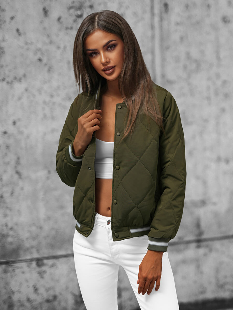 Női kabát zöld OZONEE JS/16M9070/136