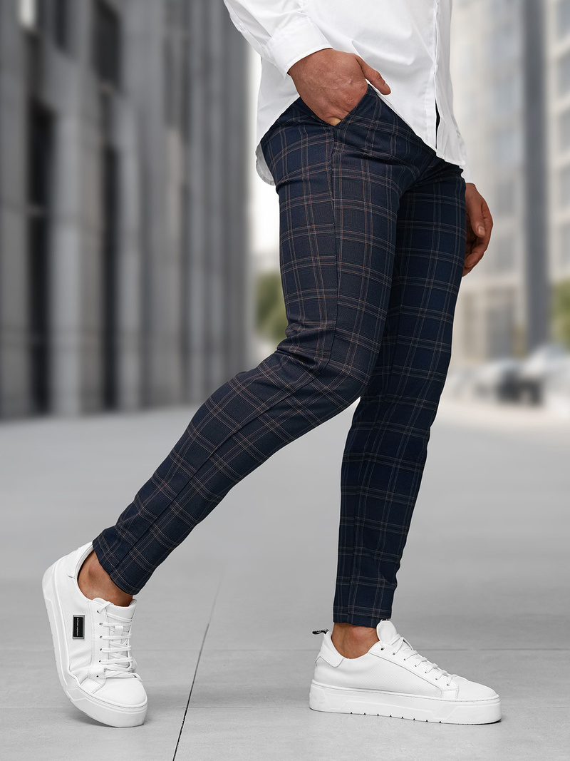 Férfi chino nadrág gránát OZONEE DJ/5632Z