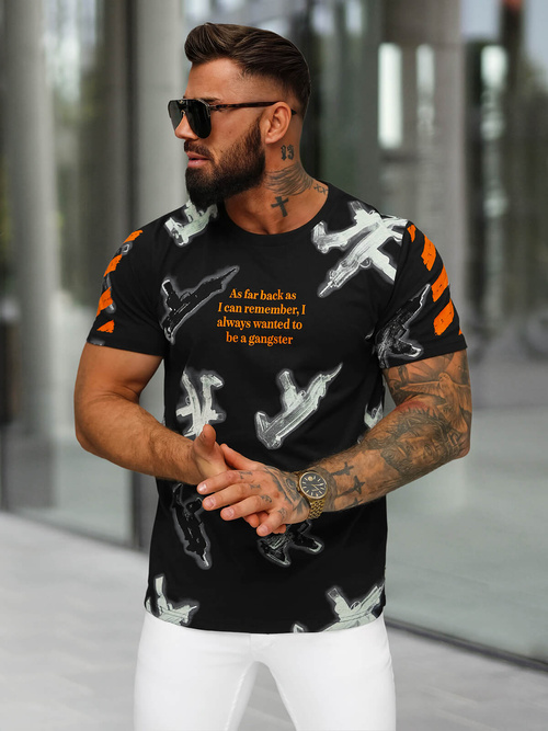 Férfi Póló Fekete OZONEE O/MPO3471