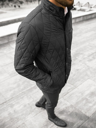 Férfi átmeneti kabát fekete OZONEE JS/22M111/1