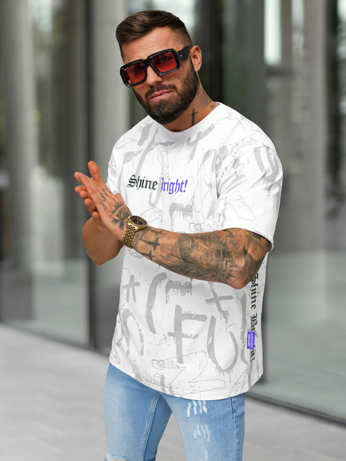 Férfi Póló Fehér OZONEE O/YN2/621